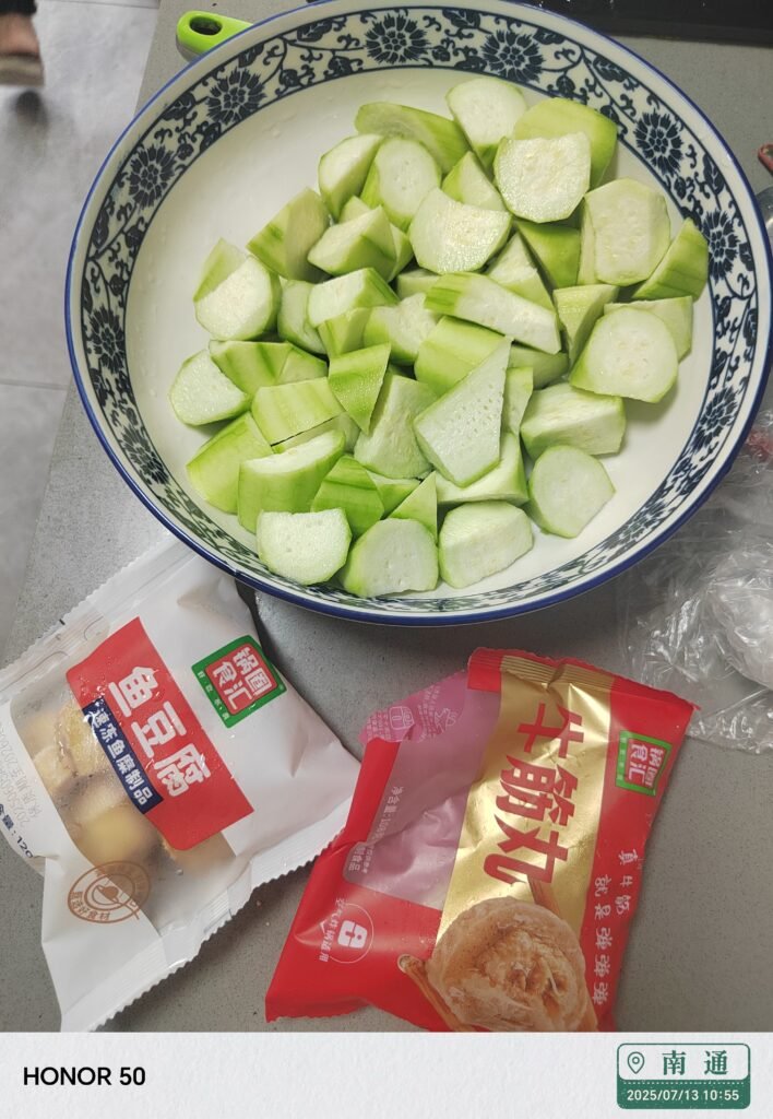 beef meatballs and fish tofu